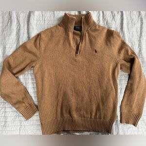 Polo by Ralph Lauren Tan Brown Zip-Up Sweater
